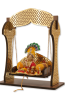 Creata PoojaGhar- Wooden Swing Jhula for Laddu Gopal- Wooden Temple For Home