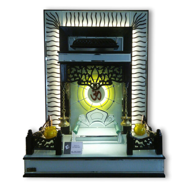 Creata Aura Elite Teak Wood Designer Mandir for Home