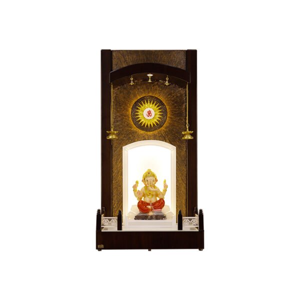 Exquisite Teak Wood Designer Mandir for Home – Ganesha Aura Edition